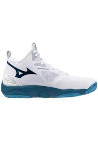 Buty siatkarskie męskie Mizuno Wave Momentum 3 Mid. Zapięcie: sznurówki. Kolor: wielokolorowy, szary, biały. Materiał: materiał, syntetyk. Szerokość cholewki: normalna. Model: Mizuno Wave