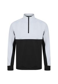 FINDEN & HALES - Męska Bluza Dresowa Z Zamkiem Błyskawicznym W Bloku Kolorystycznym. Kolor: biały, wielokolorowy, czarny. Materiał: dresówka