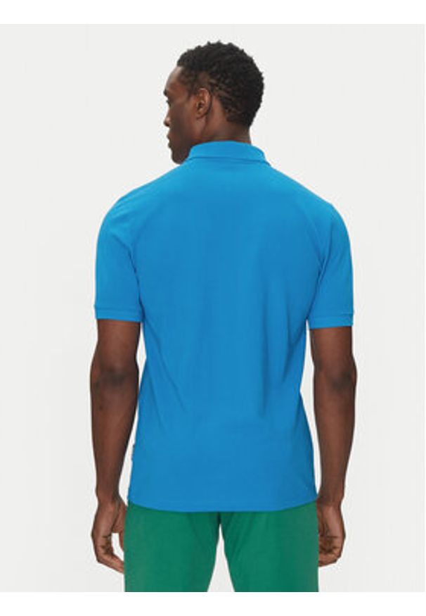 Hechter Paris Polo Pique H-Eco 74004 151902 Niebieski Regular Fit. Typ kołnierza: polo. Kolor: niebieski. Materiał: bawełna