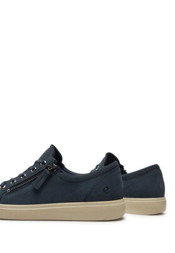 ecco - ECCO Sneakersy Classic Sneaker 21863302038 Granatowy. Kolor: niebieski. Materiał: skóra, nubuk
