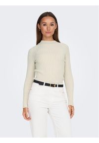 JDY Sweter 15238267 Beżowy Regular Fit. Kolor: beżowy. Materiał: syntetyk, wiskoza