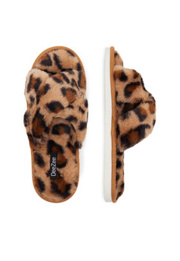 DeeZee Kapcie VT2478 Brązowy. Kolor: brązowy. Materiał: materiał