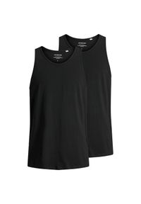 Jack & Jones Komplet tank topów Basic 12133910 Czarny Regular Fit. Kolor: czarny. Materiał: bawełna #1