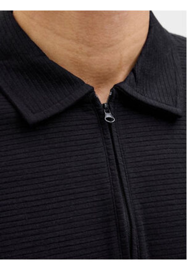 Jack & Jones Polo Benja 12269338 Czarny Regular Fit. Typ kołnierza: polo. Kolor: czarny. Materiał: bawełna