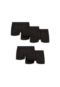 Urban Classics - Bokserki Męskie Z Gładkiej Bawełny Organicznej (zestaw 5 Sztuk). Kolor: czarny. Materiał: bawełna. Wzór: gładki #2