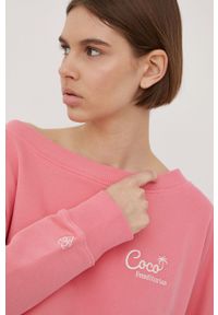 Femi Stories bluza bawełniana Ria damska kolor różowy z aplikacją. Kolor: różowy. Materiał: bawełna. Wzór: aplikacja #5