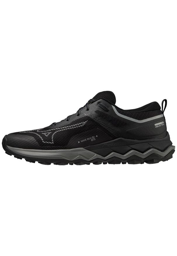 Buty do biegania męskie Mizuno Wave Ibuki 4 Gtx. Zapięcie: sznurówki. Kolor: czarny. Materiał: guma, materiał, tkanina, syntetyk. Szerokość cholewki: normalna. Model: Mizuno Wave