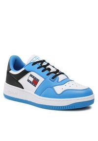 Tommy Jeans Sneakersy Basket Leather EM0EM01162 Niebieski. Kolor: niebieski. Materiał: skóra #7