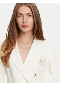 Marella Marynarka Baiocco 2513911024 Biały Slim Fit. Kolor: biały. Materiał: syntetyk #5