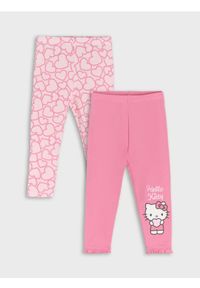 Sinsay - Legginsy 2 pack Hello Kitty - różowy. Kolor: różowy. Materiał: materiał, prążkowany. Wzór: motyw z bajki