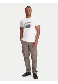 G-Star RAW - G-Star Raw T-Shirt Finger Print Burger D26041-C506 Biały Regular Fit. Kolor: biały. Materiał: bawełna. Wzór: nadruk