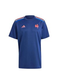 Adidas - Koszulka France Rugby Home Supporter. Kolor: niebieski. Materiał: materiał