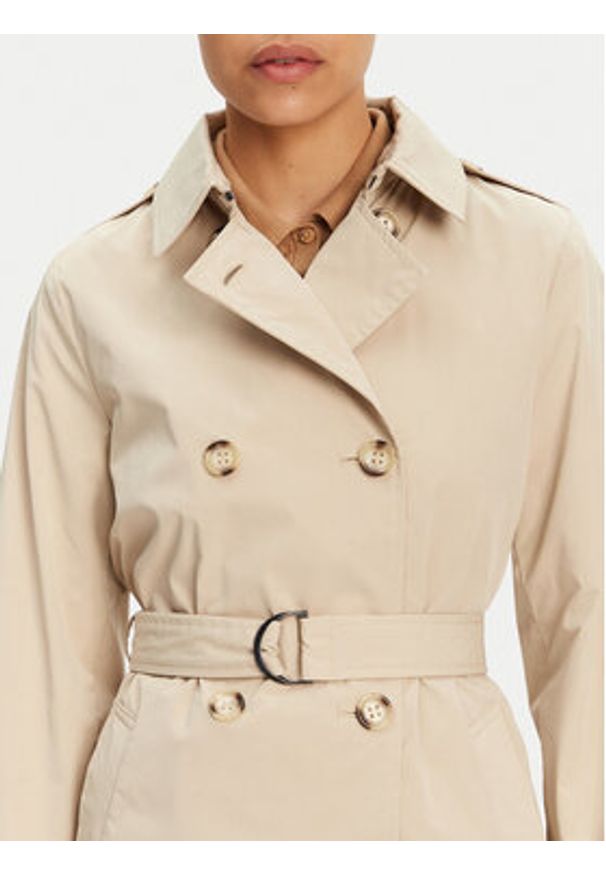 Geox Płaszcz przejściowy Claudin W5522N T3070 F5248 Écru Regular Fit. Materiał: syntetyk