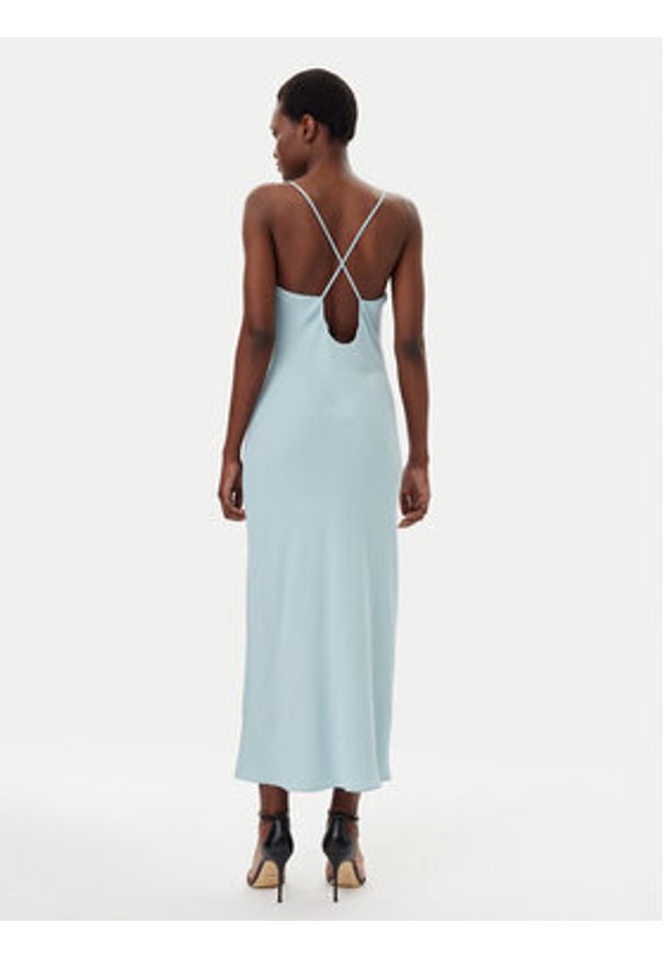 Calvin Klein Sukienka letnia LV044B053G Błękitny Slim Fit. Kolor: niebieski. Materiał: syntetyk. Sezon: lato