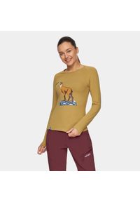 Koszulka trekkingowa z długim rękawem damska Alpinus Varena brązowa. Kolor: brązowy. Długość rękawa: długi rękaw. Długość: długie. Sport: turystyka piesza #1