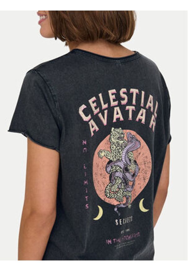 only - ONLY T-Shirt Lucy 15336965 Szary Regular Fit. Kolor: szary. Materiał: bawełna