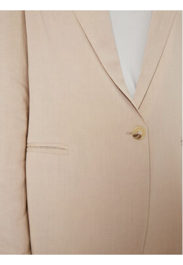 ViCOLO Marynarka TB1561 Beżowy Regular Fit. Kolor: beżowy. Materiał: wiskoza