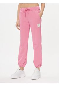 Please Spodnie materiałowe P2SHBUT000 Różowy Regular Fit. Kolor: różowy. Materiał: bawełna #1