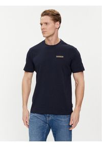 Napapijri T-Shirt Iaato NP0A4HFZ Granatowy Regular Fit. Kolor: niebieski. Materiał: bawełna