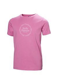 Koszulka dla dzieci Helly Hansen Graphic. Typ kołnierza: kaptur. Kolor: różowy #1