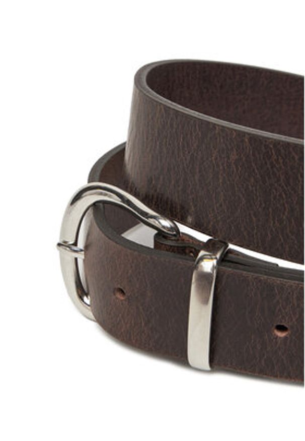 Jack & Jones - Jack&Jones Pasek Męski Jacwestern 12277530 Brązowy. Kolor: brązowy. Materiał: skóra