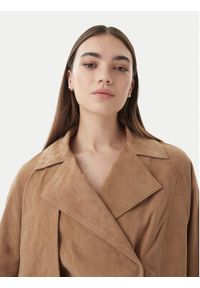 Marella Kurtka skórzana Epoca 2613441061 Beżowy Regular Fit. Kolor: beżowy. Materiał: skóra #6
