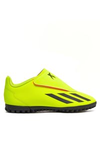 Adidas - adidas Buty X Crazyfast Club Hook-and-Loop Turf IF0713 Żółty. Kolor: żółty. Materiał: skóra