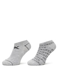 Calvin Klein Zestaw 2 par stopek damskich 701218779 Szary. Kolor: szary. Materiał: materiał, bawełna