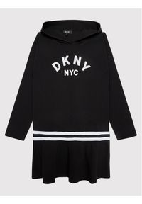 DKNY Sukienka codzienna D32804 D Czarny Regular Fit. Okazja: na co dzień. Kolor: czarny. Materiał: syntetyk. Typ sukienki: proste. Styl: casual