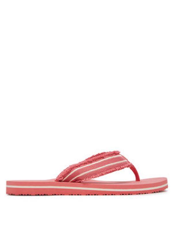 TOMMY HILFIGER - Tommy Hilfiger Japonki TH Webbing Beach Sandal FW0FW08739 Koralowy. Kolor: pomarańczowy. Materiał: materiał