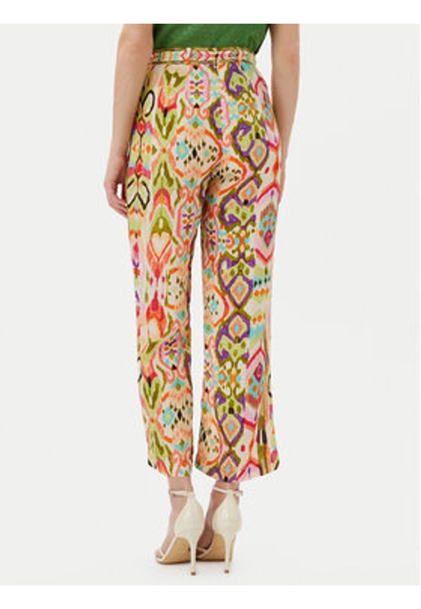LOLA CASADEMUNT Spodnie materiałowe LS2514017 Kolorowy Relaxed Fit. Materiał: wiskoza. Wzór: kolorowy