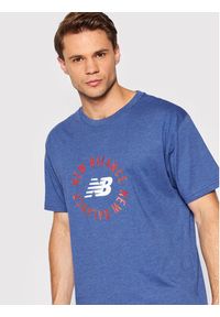 New Balance T-Shirt MT21901 Niebieski Relaxed Fit. Kolor: niebieski. Materiał: syntetyk #4