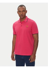 Aeronautica Militare Polo 251PO1308P82 Różowy Regular Fit. Typ kołnierza: polo. Kolor: różowy. Materiał: bawełna
