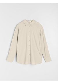 Sinsay - Koszula z domieszką lnu - beżowy. Kolor: beżowy. Materiał: len