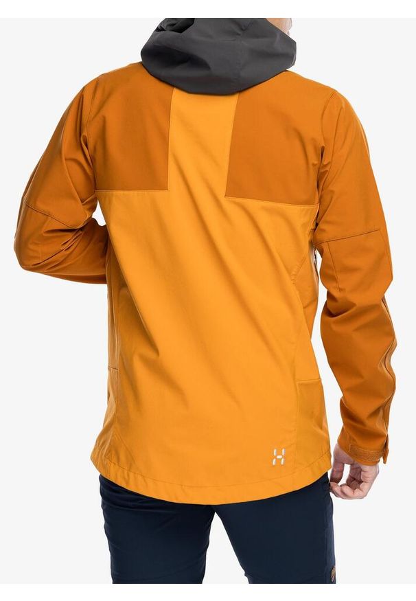 Haglöfs - Kurtka softshell męska Haglofs Roc Sight Softshell Jacket. Kolor: pomarańczowy. Materiał: softshell. Sport: turystyka piesza