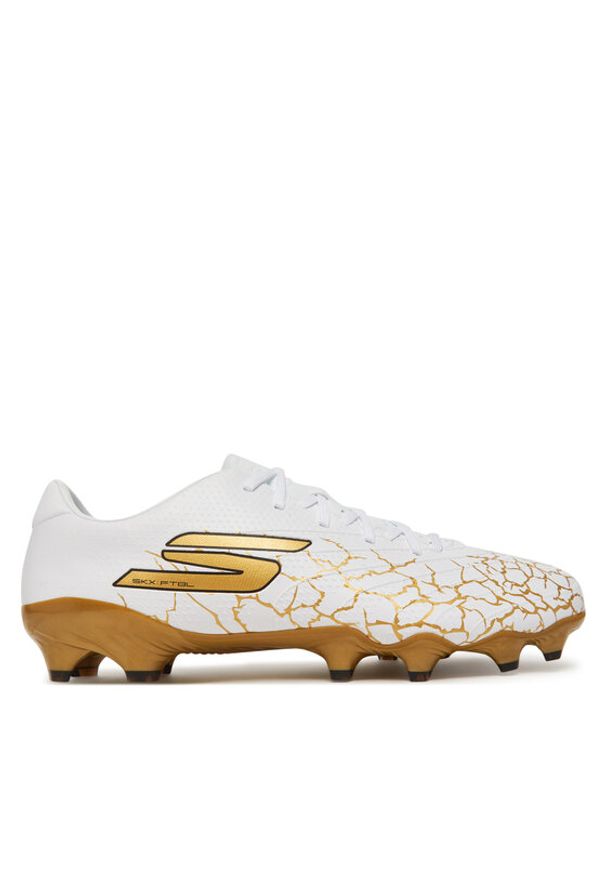 skechers - Skechers Buty do piłki nożnej Skechers Gold Fg- 252017/WBGD Biały. Kolor: biały. Materiał: skóra