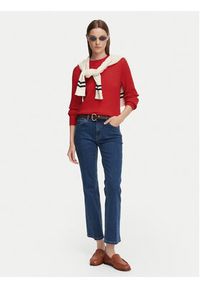 TOMMY HILFIGER - Tommy Hilfiger Sweter WW0WW44993 Czerwony Regular Fit. Kolor: czerwony. Materiał: bawełna #3
