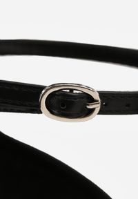 Renee - Czarne Sandały na Szpilce z Wyciętą Cholewką Metiotai. Zapięcie: sprzączka. Kolor: czarny. Wzór: kwiaty. Obcas: na szpilce. Styl: elegancki #9