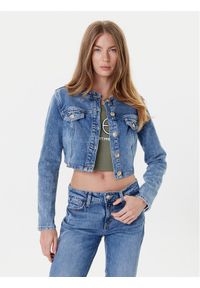 Guess Kurtka jeansowa W5YN53 D5QP2 Niebieski Regular Fit. Kolor: niebieski. Materiał: bawełna