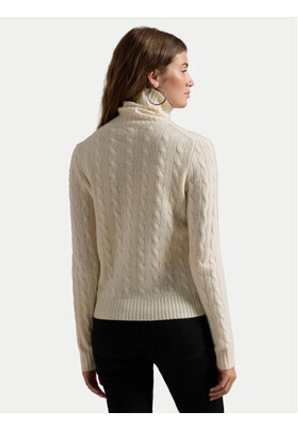 Polo Ralph Lauren Golf 211888686012 Biały Regular Fit. Typ kołnierza: golf, polo. Kolor: biały. Materiał: wełna