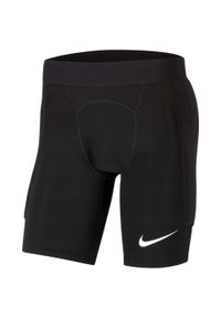 Nike - Dziecięce/niemowlęce Spodenki Bramkarskie. Kolor: czarny. Styl: sportowy. Sport: turystyka piesza