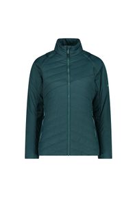 Kurtka puchowa damska z odpinanymi rękawami CMP. Kolor: zielony. Materiał: puch. Sezon: zima. Sport: narciarstwo #1