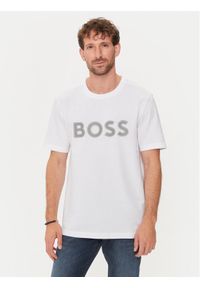 BOSS - Boss T-Shirt Tee 1 50512866 Biały Regular Fit. Kolor: biały. Materiał: bawełna