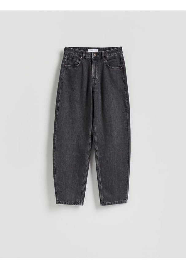 Reserved - Jeansy mom fit - szary. Kolor: szary