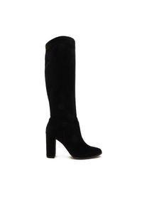Lauren Ralph Lauren - LAUREN RALPH LAUREN Kozaki Artizan Tall 802937807001 Czarny. Kolor: czarny. Materiał: zamsz, skóra