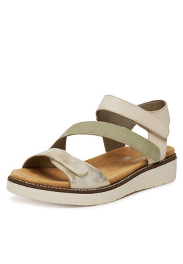 Remonte Sandały D2050-62 Beżowy. Kolor: beżowy. Materiał: skóra