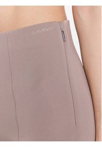 Calvin Klein Legginsy K20K205357 Beżowy Slim Fit. Kolor: beżowy. Materiał: syntetyk #2