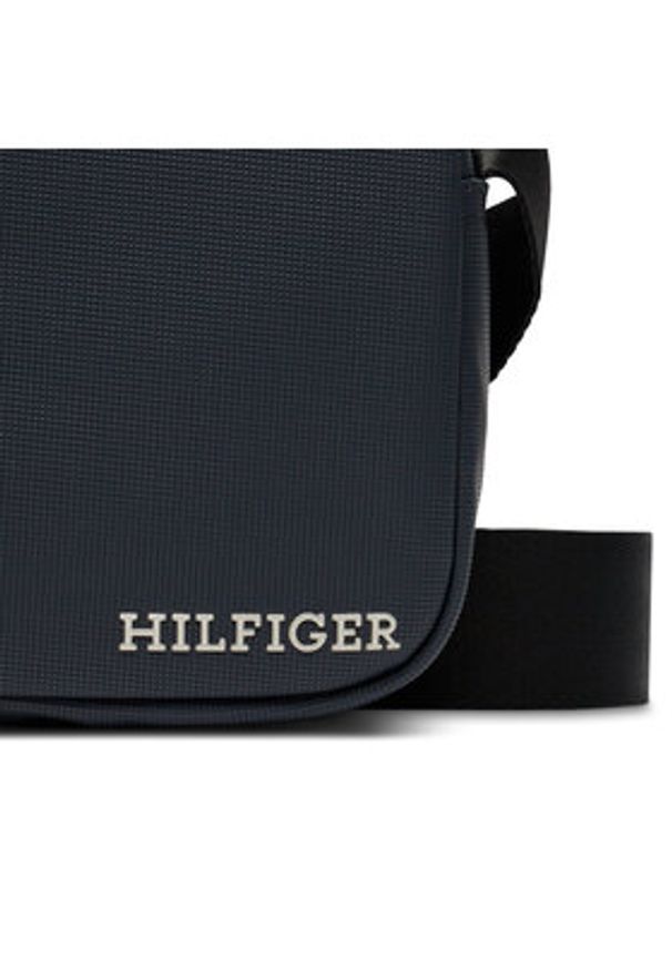 TOMMY HILFIGER - Tommy Hilfiger Saszetka Th Pique Ew Reporter AM0AM11780 Granatowy. Kolor: niebieski. Materiał: skóra