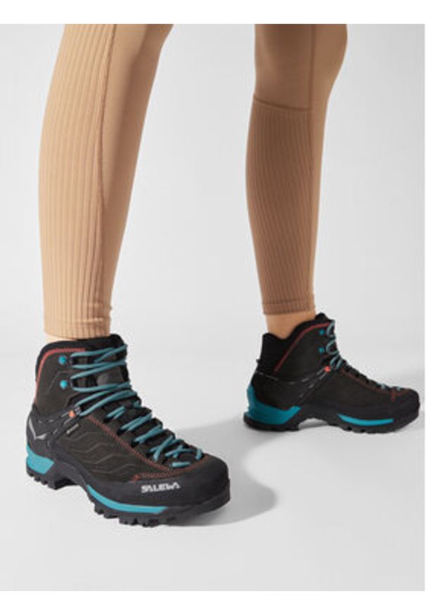 Salewa Trekkingi Mtn Trainer Mid Gtx GORE-TEX 63459-0674. Kolor: szary. Materiał: skóra, nubuk