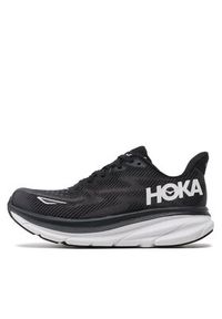 HOKA - Hoka Buty do biegania Clifton 9 1132211 WIDE Czarny. Kolor: czarny. Materiał: materiał